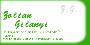 zoltan gilanyi business card